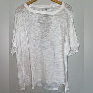 White Free People burn out t shirt.